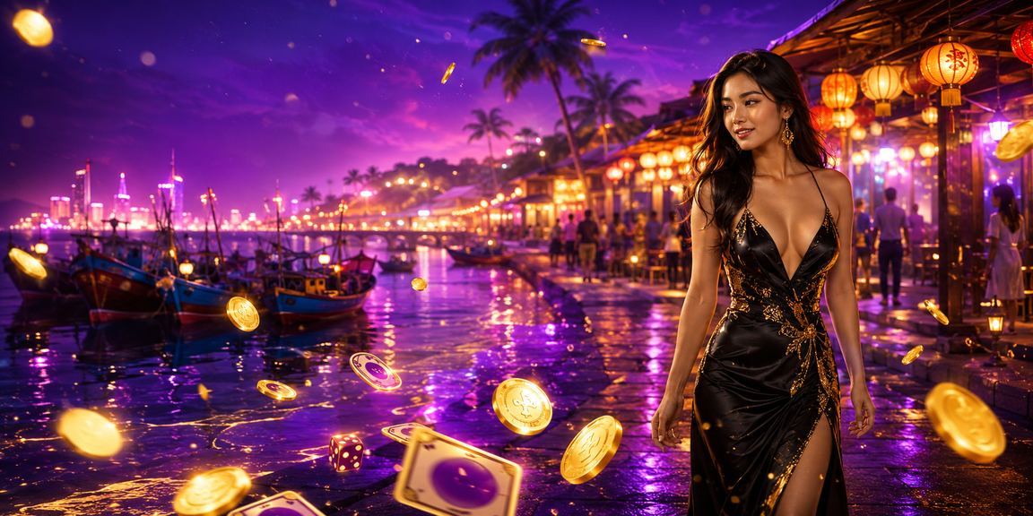 Người chơi Mũi Né tham gia game bài truyền thống tại chợ đêm trên điện thoại